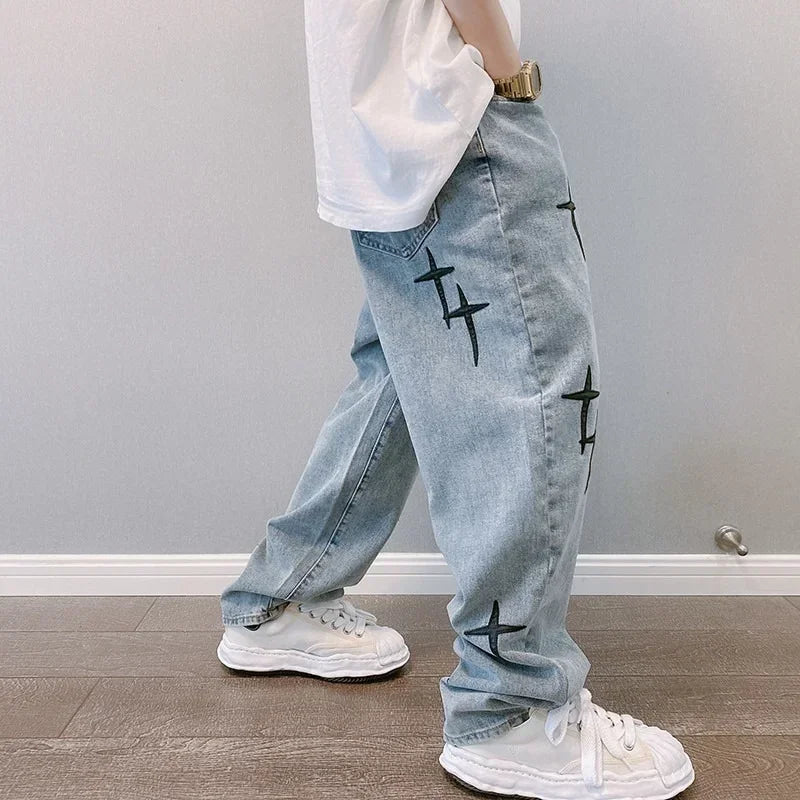 Streetwear Baggy Mens Jeans Graphic Design