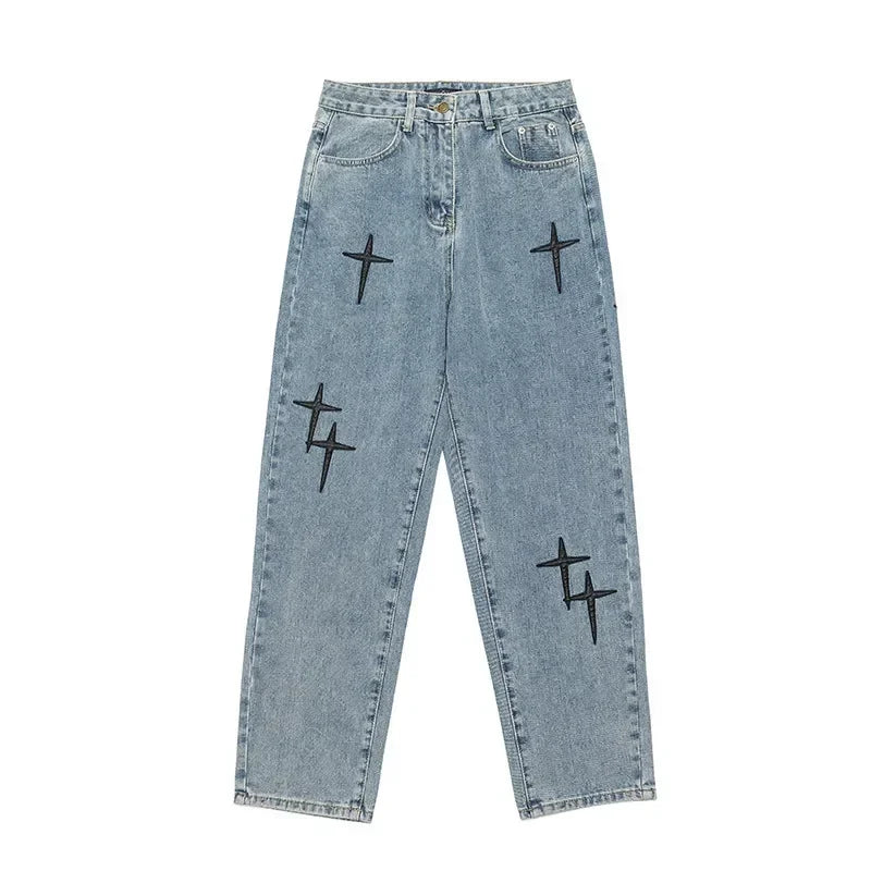 Streetwear Baggy Mens Jeans Graphic Design